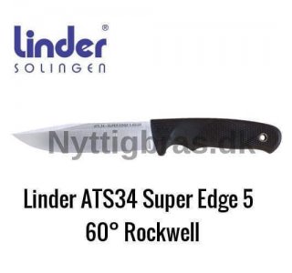 Bushcraft ATS34 Kniv Super Edge 5 fra Linder