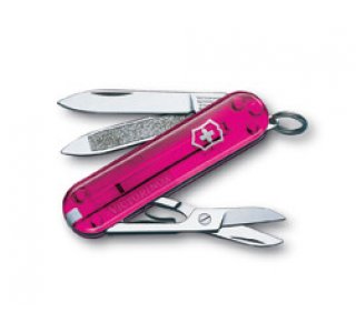 Mini Lommekniv Classic SD Pink Transparent fra Victorinox